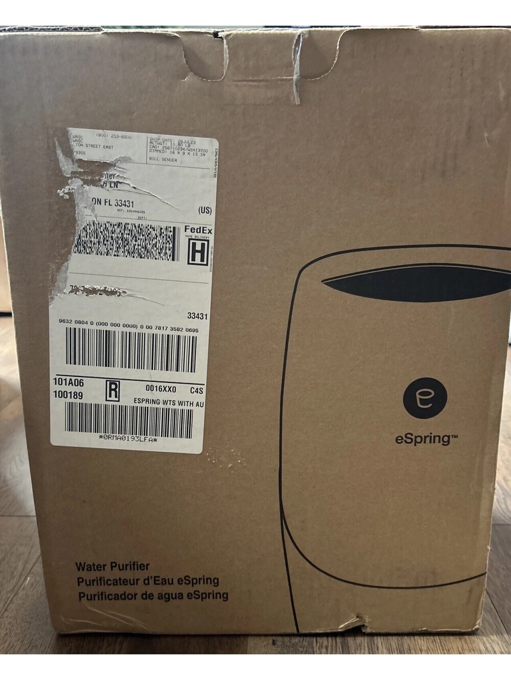 Amway eSpring 100189R9 Under Sink Water Purifier System w/Auxiliary Faucet NEW